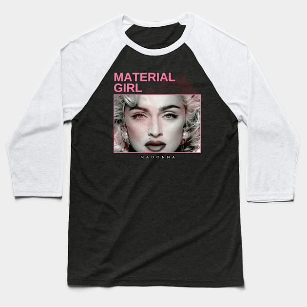 material girl - vintage minimalism Baseball T-Shirt by sagitaerniart